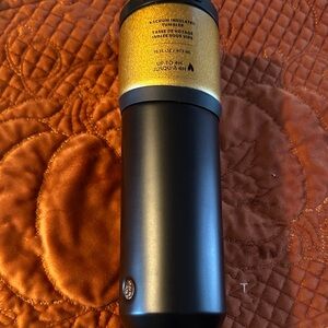 Gold and Black Vacuum Insulated Tumbler Starbucks